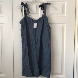 J. Crew Factory NEW WITH TAGS Denim Bow Dress